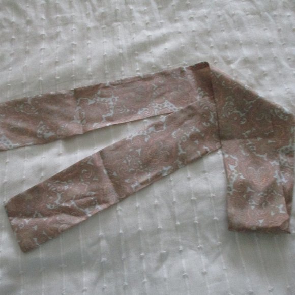 1990s silk pastel paisley skinny scarf - Picture 2 of 7